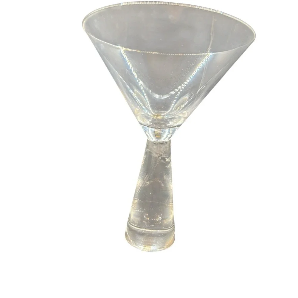 3 Artland Prescott Martini Glasses Clear‎ Crystal  Stems, 7